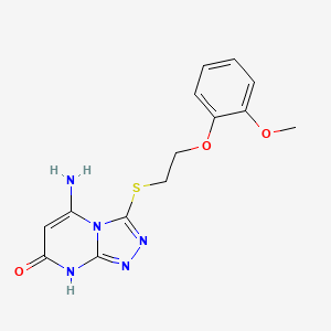 5-Amino-3-{[2-(2-methoxyphenoxy)ethyl]sulfanyl}[1,2,4]triazolo[4,3-a]pyrimidin-7-ol