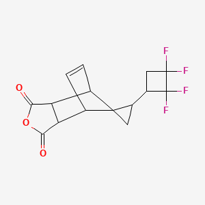 molecular formula C15H12F4O3 B11560967 2-(2,2,3,3-Tetrafluorocyclobutyl)-3a',4',7',7a'-tetrahydrospiro[cyclopropane-1,8'-[2]oxa[4,7]methano[2]benzofuran]-1',3'-dione 