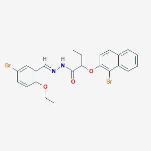 N'-[(E)-(5-bromo-2-ethoxyphenyl)methylidene]-2-[(1-bromonaphthalen-2-yl)oxy]butanehydrazide