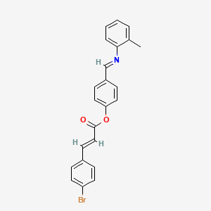 4-[(E)-[(2-Methylphenyl)imino]methyl]phenyl (2E)-3-(4-bromophenyl)prop-2-enoate