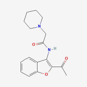 N-(2-acetyl-1-benzofuran-3-yl)-2-(piperidin-1-yl)acetamide