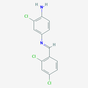 2-chloro-N~4~-[(E)-(2,4-dichlorophenyl)methylidene]benzene-1,4-diamine