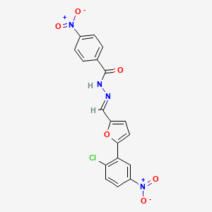 N'-[(E)-[5-(2-Chloro-5-nitrophenyl)furan-2-YL]methylidene]-4-nitrobenzohydrazide