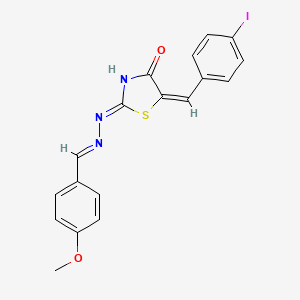 (2Z,5E)-5-(4-iodobenzylidene)-2-[(2E)-(4-methoxybenzylidene)hydrazinylidene]-1,3-thiazolidin-4-one