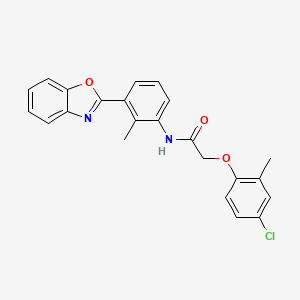 molecular formula C23H19ClN2O3 B11561076 N-[3-(1,3-benzoxazol-2-yl)-2-methylphenyl]-2-(4-chloro-2-methylphenoxy)acetamide 