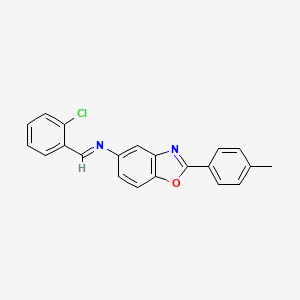 N-[(2-Chlorophenyl)methylene]-2-(4-methylphenyl)-5-benzoxazolamine