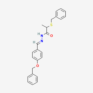 N'-[(E)-[4-(Benzyloxy)phenyl]methylidene]-2-(benzylsulfanyl)propanehydrazide