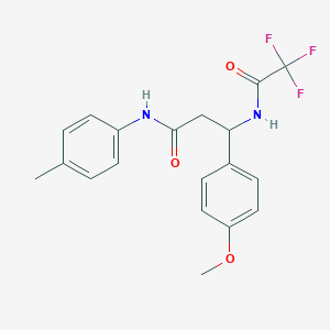 3-(4-methoxyphenyl)-N-(4-methylphenyl)-3-[(trifluoroacetyl)amino]propanamide