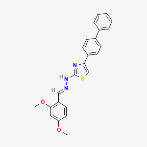 4-(biphenyl-4-yl)-2-[(2E)-2-(2,4-dimethoxybenzylidene)hydrazinyl]-1,3-thiazole