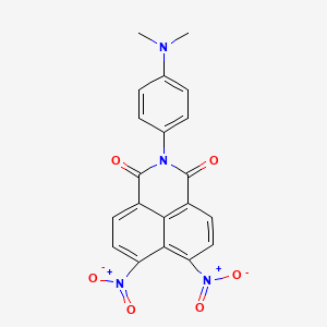 molecular formula C20H14N4O6 B11561139 2-[4-(dimethylamino)phenyl]-6,7-dinitro-1H-benzo[de]isoquinoline-1,3(2H)-dione 