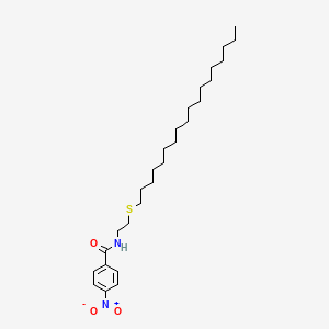 molecular formula C27H46N2O3S B11561141 4-nitro-N-[2-(octadecylsulfanyl)ethyl]benzamide 