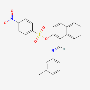 1-{(E)-[(3-methylphenyl)imino]methyl}naphthalen-2-yl 4-nitrobenzenesulfonate