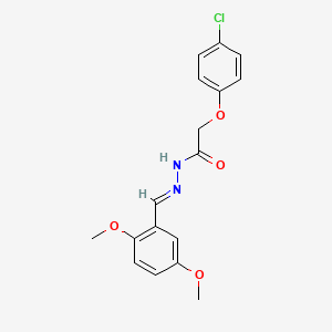 molecular formula C17H17ClN2O4 B11561163 2-(4-chlorophenoxy)-N'-[(E)-(2,5-dimethoxyphenyl)methylidene]acetohydrazide 