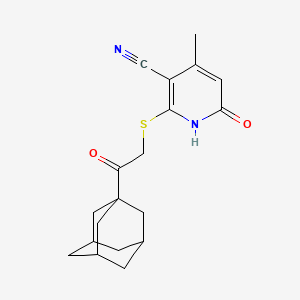 2-{[2-(Adamantan-1-YL)-2-oxoethyl]sulfanyl}-4-methyl-6-oxo-1,6-dihydropyridine-3-carbonitrile