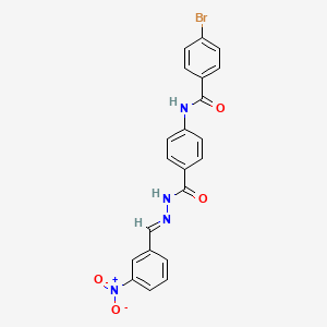 4-bromo-N-(4-{[(2E)-2-(3-nitrobenzylidene)hydrazinyl]carbonyl}phenyl)benzamide