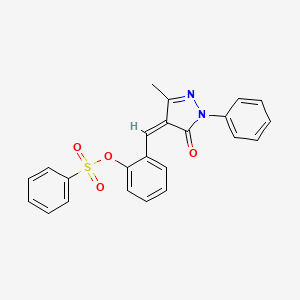 2-[(Z)-(3-methyl-5-oxo-1-phenyl-1,5-dihydro-4H-pyrazol-4-ylidene)methyl]phenyl benzenesulfonate