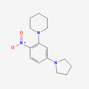 molecular formula C15H21N3O2 B11561227 1-[2-Nitro-5-(pyrrolidin-1-yl)phenyl]piperidine CAS No. 339234-69-4