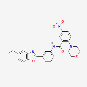 N-[3-(5-ethyl-1,3-benzoxazol-2-yl)phenyl]-2-(morpholin-4-yl)-5-nitrobenzamide