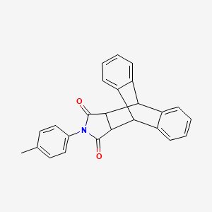 molecular formula C25H19NO2 B11561299 17-(4-Methylphenyl)-17-azapentacyclo[6.6.5.0~2,7~.0~9,14~.0~15,19~]nonadeca-2,4,6,9,11,13-hexaene-16,18-dione 