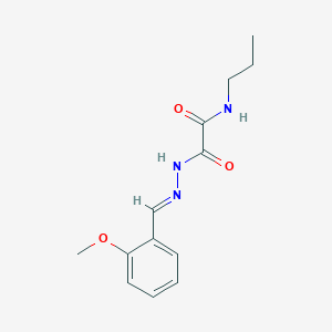 molecular formula C13H17N3O3 B11561308 2-[(2E)-2-(2-methoxybenzylidene)hydrazinyl]-2-oxo-N-propylacetamide 