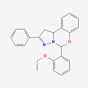 molecular formula C24H22N2O2 B11561326 5-(2-Ethoxyphenyl)-2-phenyl-1,10b-dihydropyrazolo[1,5-c][1,3]benzoxazine 