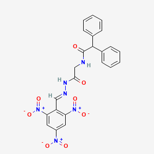 2,2-Diphenyl-N-({N'-[(E)-(2,4,6-trinitrophenyl)methylidene]hydrazinecarbonyl}methyl)acetamide