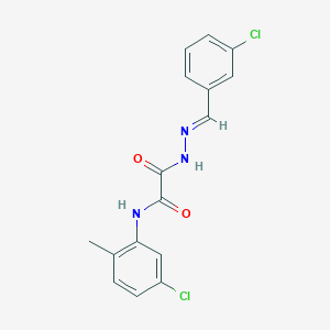 2-[(2E)-2-(3-chlorobenzylidene)hydrazinyl]-N-(5-chloro-2-methylphenyl)-2-oxoacetamide