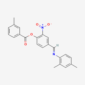 4-[(E)-[(2,4-Dimethylphenyl)imino]methyl]-2-nitrophenyl 3-methylbenzoate