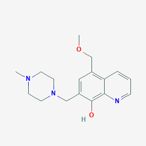 molecular formula C17H23N3O2 B11561353 5-(Methoxymethyl)-7-[(4-methylpiperazin-1-yl)methyl]quinolin-8-ol 