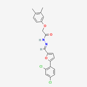 N'-[(E)-[5-(2,4-Dichlorophenyl)furan-2-YL]methylidene]-2-(3,4-dimethylphenoxy)acetohydrazide