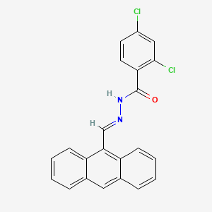 molecular formula C22H14Cl2N2O B11561401 N'-[(E)-anthracen-9-ylmethylidene]-2,4-dichlorobenzohydrazide 