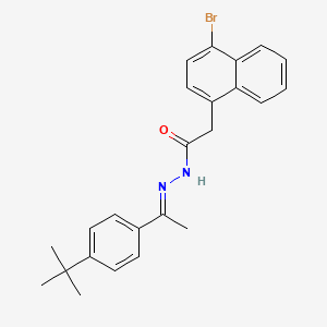 2-(4-bromonaphthalen-1-yl)-N'-[(1E)-1-(4-tert-butylphenyl)ethylidene]acetohydrazide