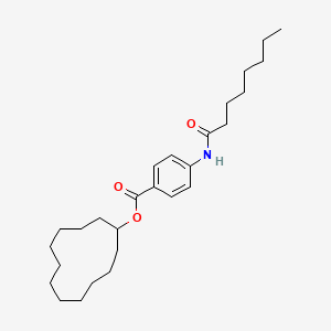 molecular formula C27H43NO3 B11561426 Cyclododecyl 4-(octanoylamino)benzoate 