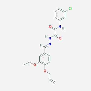 N-(3-chlorophenyl)-2-{(2E)-2-[3-ethoxy-4-(prop-2-en-1-yloxy)benzylidene]hydrazinyl}-2-oxoacetamide