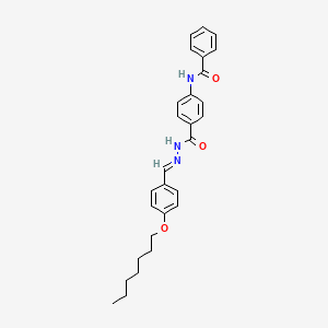 N-[4-({(2E)-2-[4-(heptyloxy)benzylidene]hydrazinyl}carbonyl)phenyl]benzamide