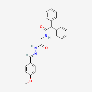 N-({N'-[(E)-(4-Methoxyphenyl)methylidene]hydrazinecarbonyl}methyl)-2,2-diphenylacetamide