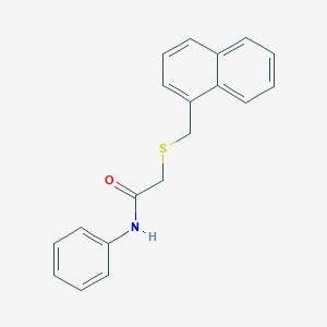 molecular formula C19H17NOS B11561463 2-(Naphthalen-1-ylmethylthio)-N-phenylacetamide 