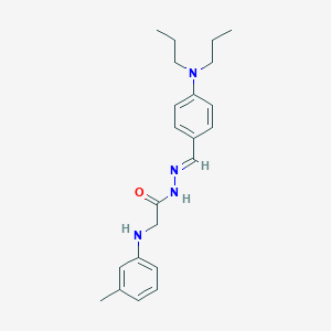 N'-[(E)-[4-(Dipropylamino)phenyl]methylidene]-2-[(3-methylphenyl)amino]acetohydrazide