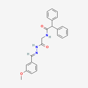 N-({N'-[(E)-(3-Methoxyphenyl)methylidene]hydrazinecarbonyl}methyl)-2,2-diphenylacetamide