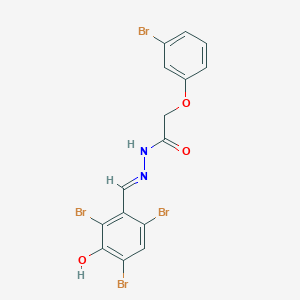 2-(3-bromophenoxy)-N'-[(E)-(2,4,6-tribromo-3-hydroxyphenyl)methylidene]acetohydrazide