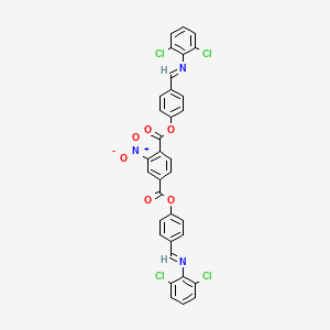 molecular formula C34H19Cl4N3O6 B11561504 bis(4-{(E)-[(2,6-dichlorophenyl)imino]methyl}phenyl) 2-nitrobenzene-1,4-dicarboxylate 