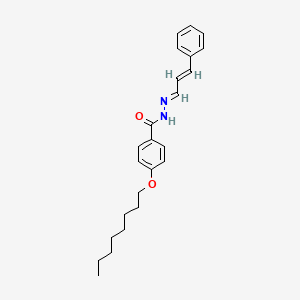 molecular formula C24H30N2O2 B11561506 4-(octyloxy)-N'-[(1E,2E)-3-phenylprop-2-en-1-ylidene]benzohydrazide 