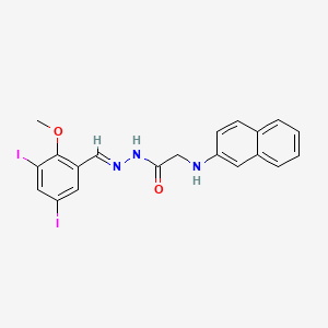 N'-[(E)-(3,5-Diiodo-2-methoxyphenyl)methylidene]-2-[(naphthalen-2-YL)amino]acetohydrazide