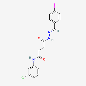 N-(3-chlorophenyl)-4-[(2E)-2-(4-iodobenzylidene)hydrazinyl]-4-oxobutanamide