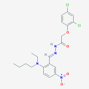 N'-[(E)-{2-[butyl(ethyl)amino]-5-nitrophenyl}methylidene]-2-(2,4-dichlorophenoxy)acetohydrazide