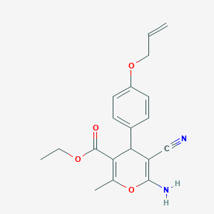 ethyl 6-amino-5-cyano-2-methyl-4-[4-(prop-2-en-1-yloxy)phenyl]-4H-pyran-3-carboxylate