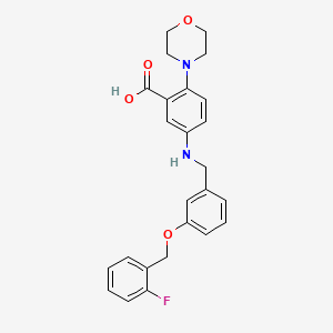 5-({3-[(2-Fluorobenzyl)oxy]benzyl}amino)-2-(morpholin-4-yl)benzoic acid