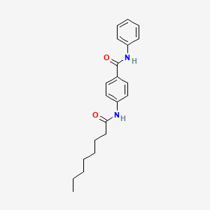 molecular formula C21H26N2O2 B11561573 4-(octanoylamino)-N-phenylbenzamide 