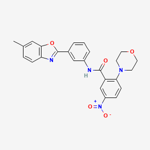 N-[3-(6-methyl-1,3-benzoxazol-2-yl)phenyl]-2-(morpholin-4-yl)-5-nitrobenzamide