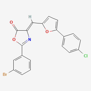 (4Z)-2-(3-bromophenyl)-4-{[5-(4-chlorophenyl)furan-2-yl]methylidene}-1,3-oxazol-5(4H)-one